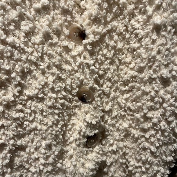 Listicle LARGE Cream Sherpa Cardigan $25 - Picture 3 of 7